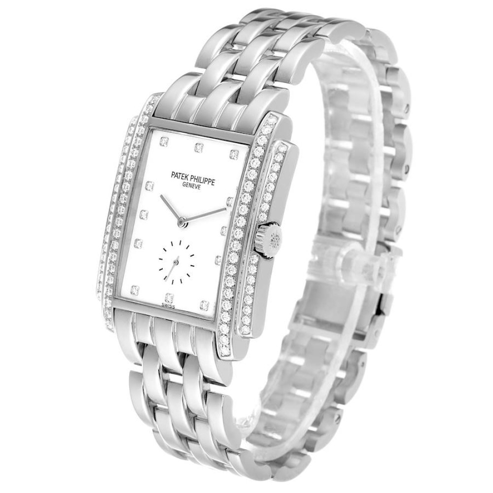 Patek Philippe Gondolo 18k White Gold Diamond Mens Watch 5025 Patek Philippe Gondolo 18k White Gold Diamond Mens Watch 5025