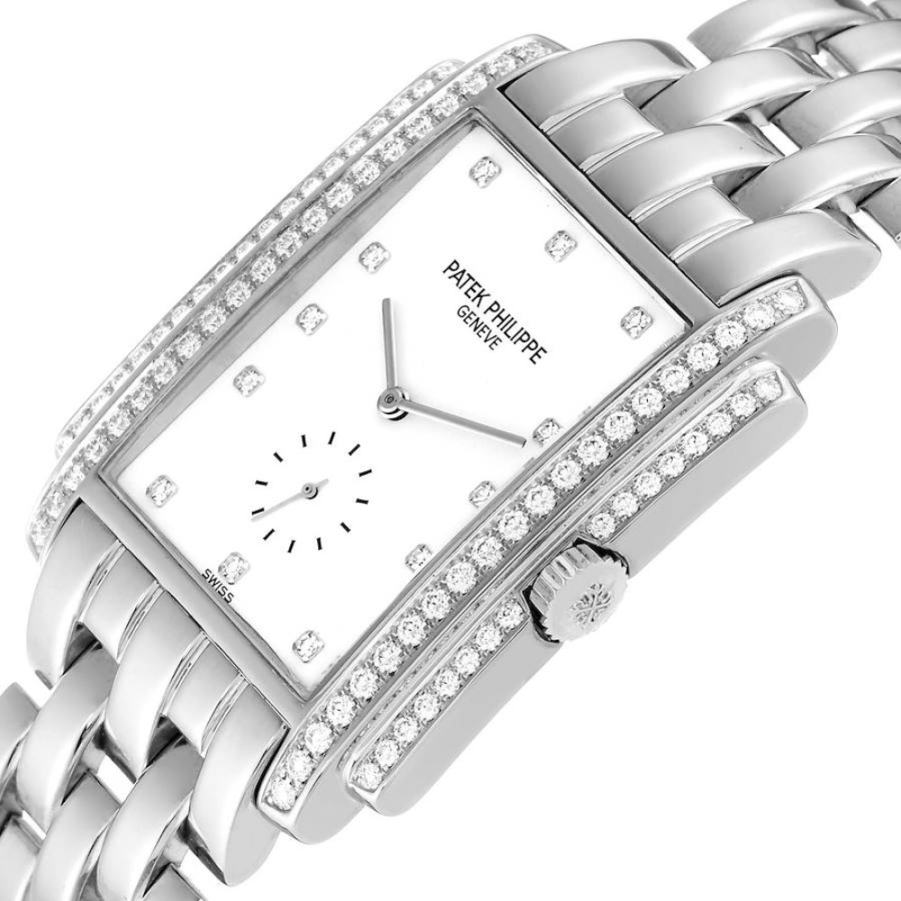Patek Philippe Gondolo 18k White Gold Diamond Mens Watch 5025 Patek Philippe Gondolo 18k White Gold Diamond Mens Watch 5025