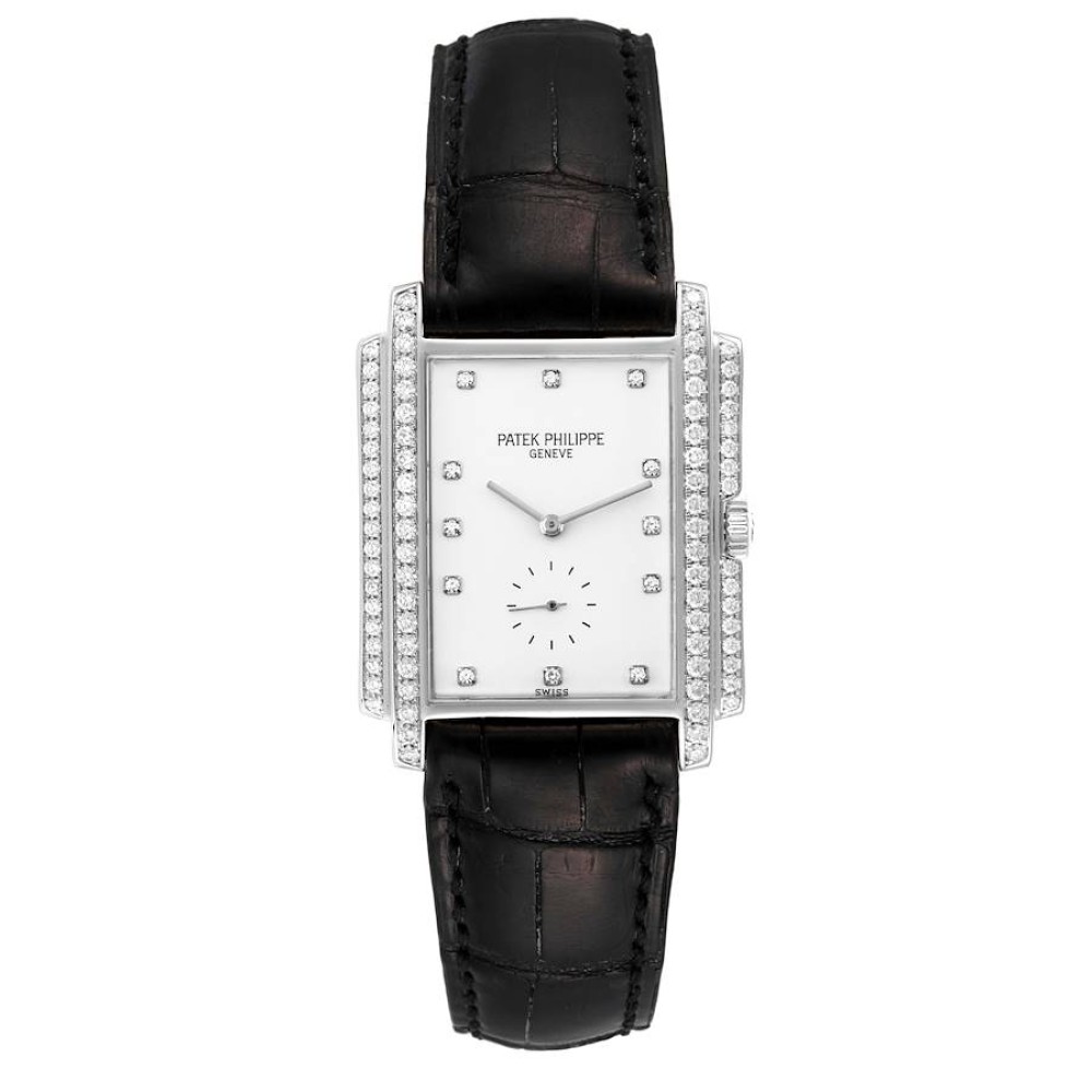 Patek Philippe Gondolo 18k White Gold Diamond Mens Watch 5025 Patek Philippe Gondolo 18k White Gold Diamond Mens Watch 5025