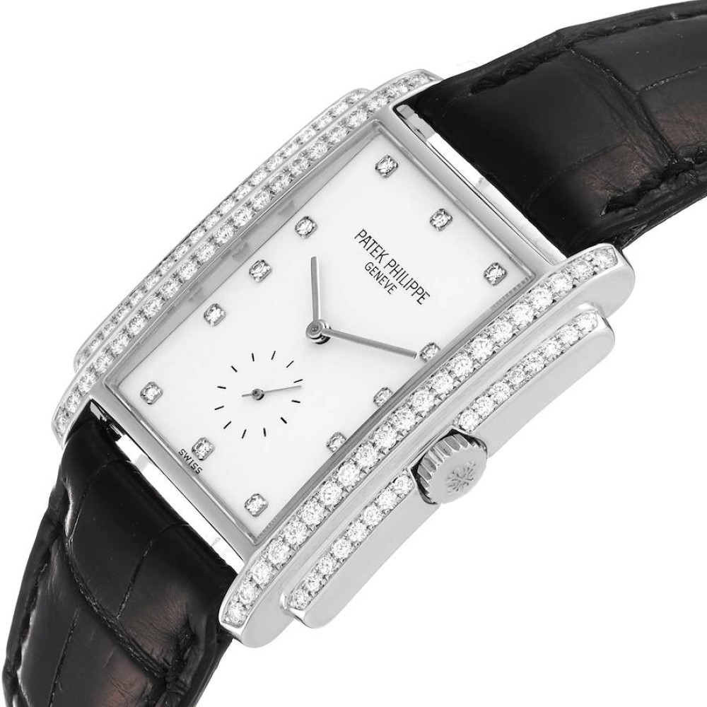 Patek Philippe Gondolo 18k White Gold Diamond Mens Watch 5025 Patek Philippe Gondolo 18k White Gold Diamond Mens Watch 5025