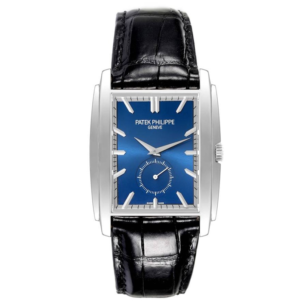 Patek Philippe Gondolo Small Seconds White Gold Blue Dial Mens Watch 5124 Patek Philippe Gondolo Small Seconds White Gold Blue Dial Mens Watch 5124