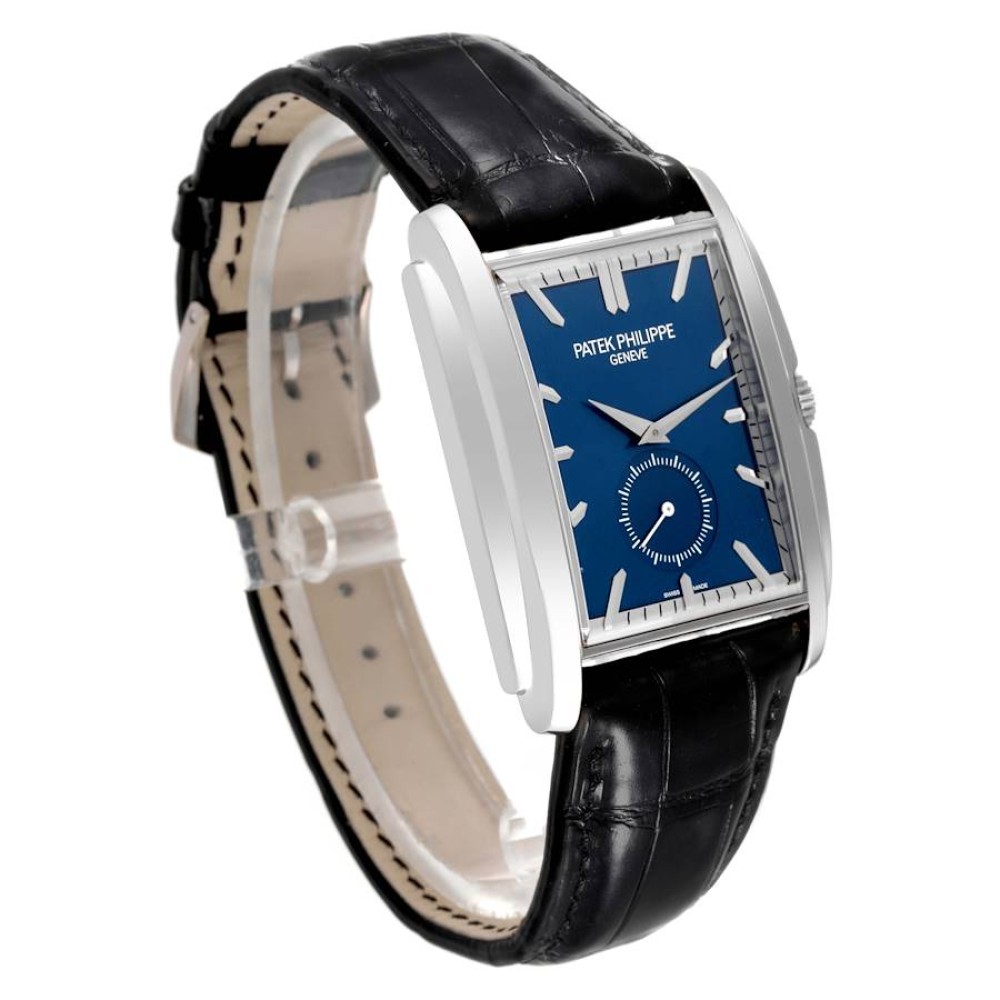 Patek Philippe Gondolo Small Seconds White Gold Blue Dial Mens Watch 5124 Patek Philippe Gondolo Small Seconds White Gold Blue Dial Mens Watch 5124
