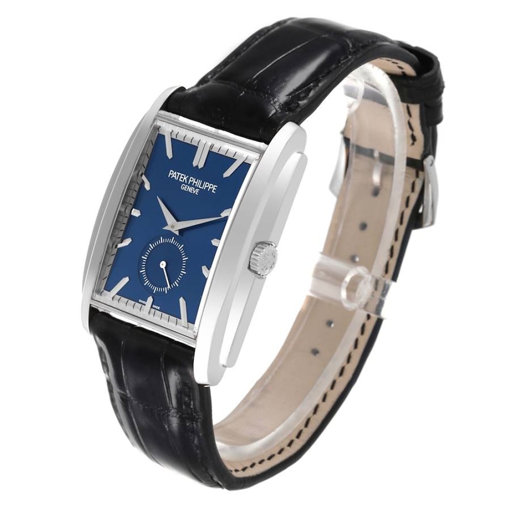 Patek Philippe Gondolo Small Seconds White Gold Blue Dial Mens Watch 5124 Patek Philippe Gondolo Small Seconds White Gold Blue Dial Mens Watch 5124