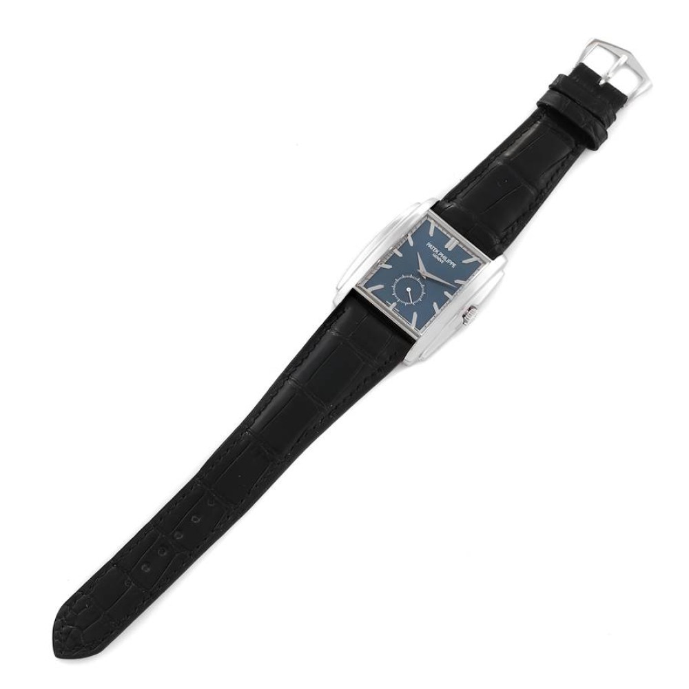 Patek Philippe Gondolo Small Seconds White Gold Blue Dial Mens Watch 5124 Patek Philippe Gondolo Small Seconds White Gold Blue Dial Mens Watch 5124