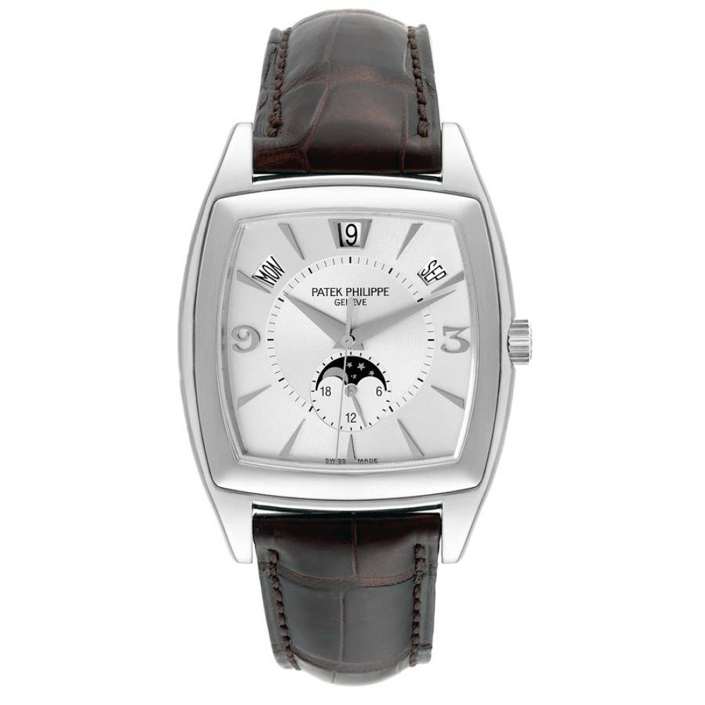 Patek Philippe Gondolo Annual Calendar Moonphase White Gold Mens Watch 5135 Patek Philippe Gondolo Annual Calendar Moonphase White Gold Mens Watch 5135