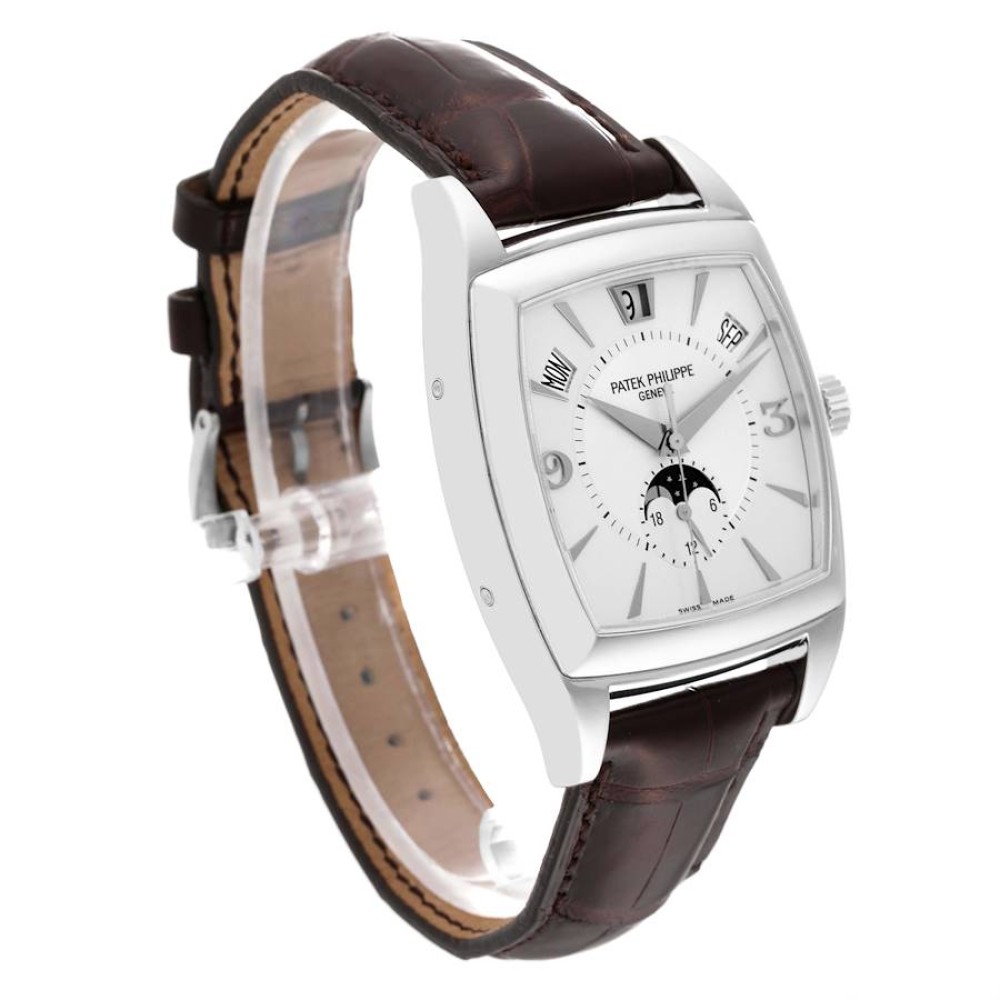 Patek Philippe Gondolo Annual Calendar Moonphase White Gold Mens Watch 5135 Patek Philippe Gondolo Annual Calendar Moonphase White Gold Mens Watch 5135