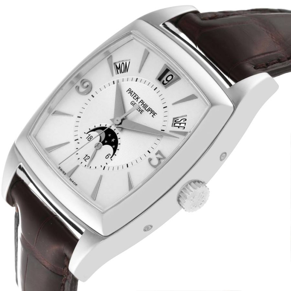 Patek Philippe Gondolo Annual Calendar Moonphase White Gold Mens Watch 5135 Patek Philippe Gondolo Annual Calendar Moonphase White Gold Mens Watch 5135
