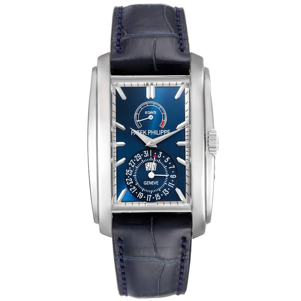 Patek Philippe Gondolo Day Date White Gold Blue Dial Mens Watch 5200 5200G Patek Philippe Gondolo Day Date White Gold Blue Dial Mens Watch 5200 5200G
