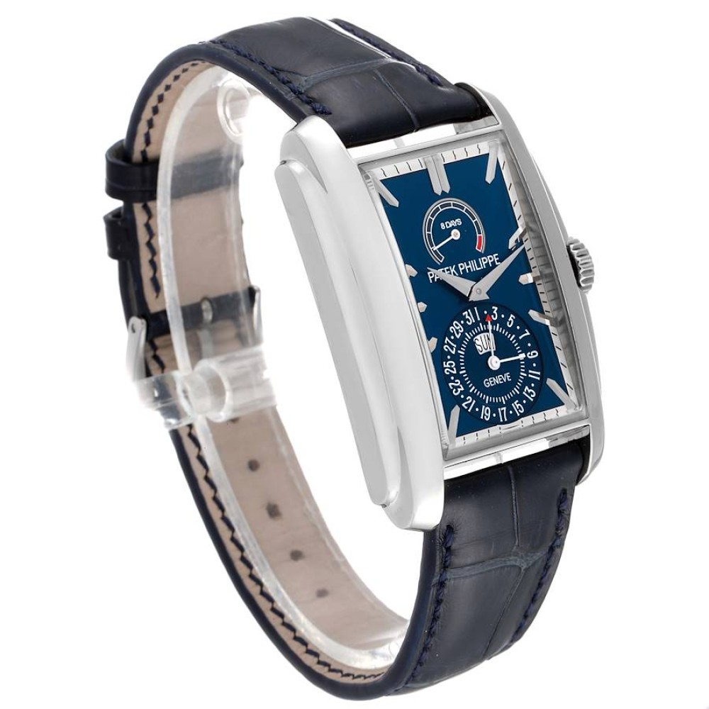 Patek Philippe Gondolo Day Date White Gold Blue Dial Mens Watch 5200 5200G Patek Philippe Gondolo Day Date White Gold Blue Dial Mens Watch 5200 5200G