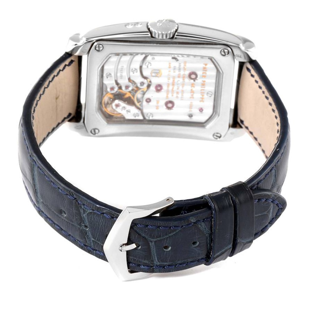 Patek Philippe Gondolo Day Date White Gold Blue Dial Mens Watch 5200 5200G Patek Philippe Gondolo Day Date White Gold Blue Dial Mens Watch 5200 5200G