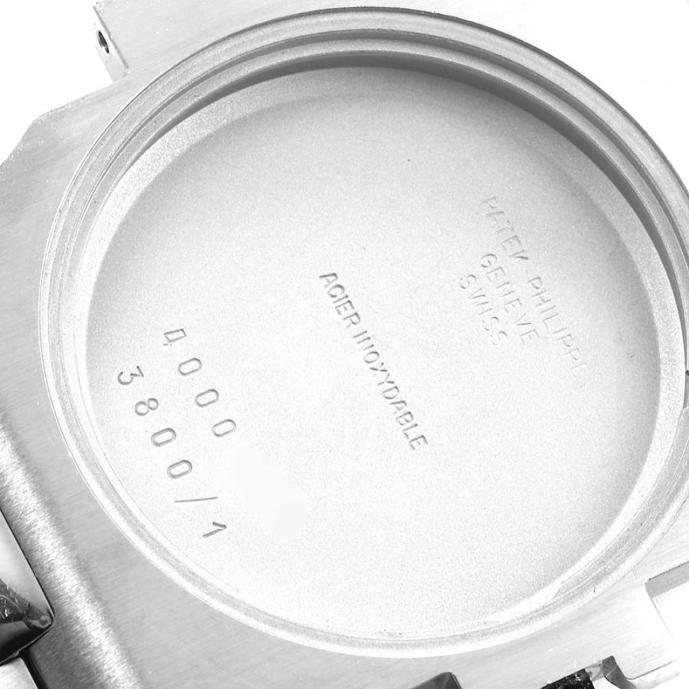 Patek Philippe Nautilus White Dial Automatic Steel Mens Watch 3800 Patek Philippe Nautilus White Dial Automatic Steel Mens Watch 3800