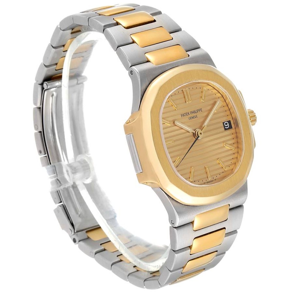 Patek Philippe Nautilus Steel Yellow Gold Champagne Dial Mens Watch 3800 Patek Philippe Nautilus Steel Yellow Gold Champagne Dial Mens Watch 3800