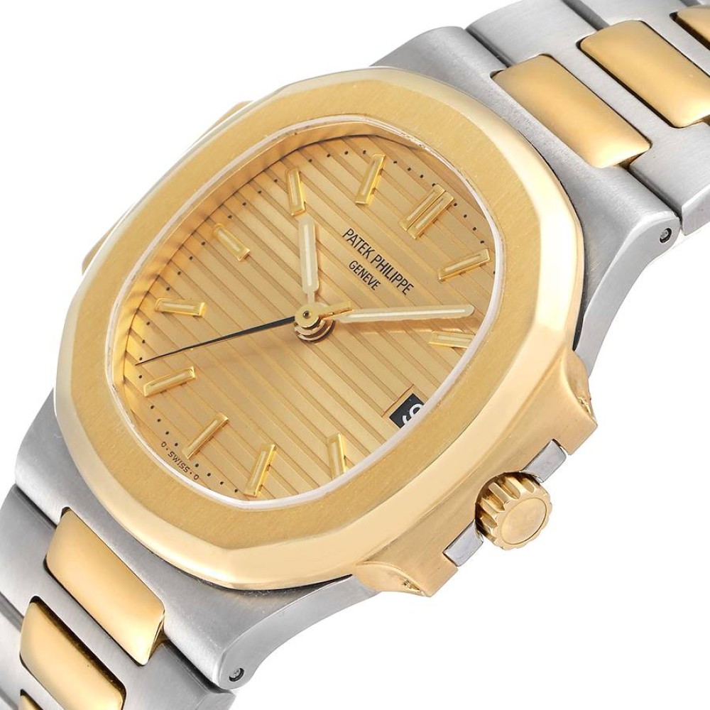 Patek Philippe Nautilus Steel Yellow Gold Champagne Dial Mens Watch 3800 Patek Philippe Nautilus Steel Yellow Gold Champagne Dial Mens Watch 3800