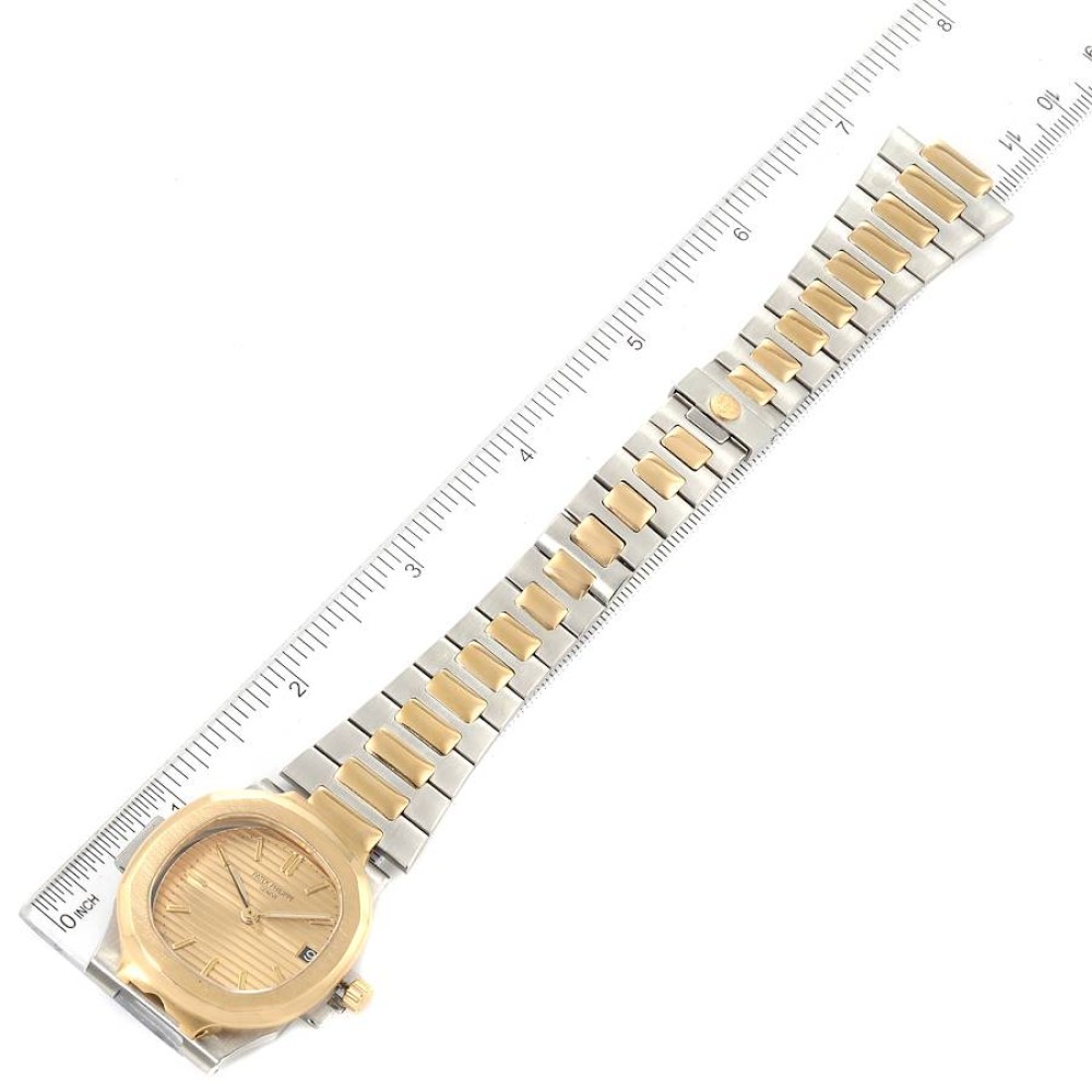 Patek Philippe Nautilus Steel Yellow Gold Champagne Dial Mens Watch 3800 Patek Philippe Nautilus Steel Yellow Gold Champagne Dial Mens Watch 3800