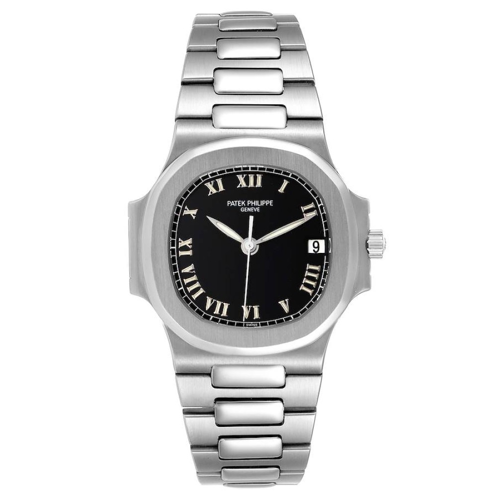 Patek Philippe Nautilus Black Dial Automatic Steel Mens Watch 3800 Patek Philippe Nautilus Black Dial Automatic Steel Mens Watch 3800