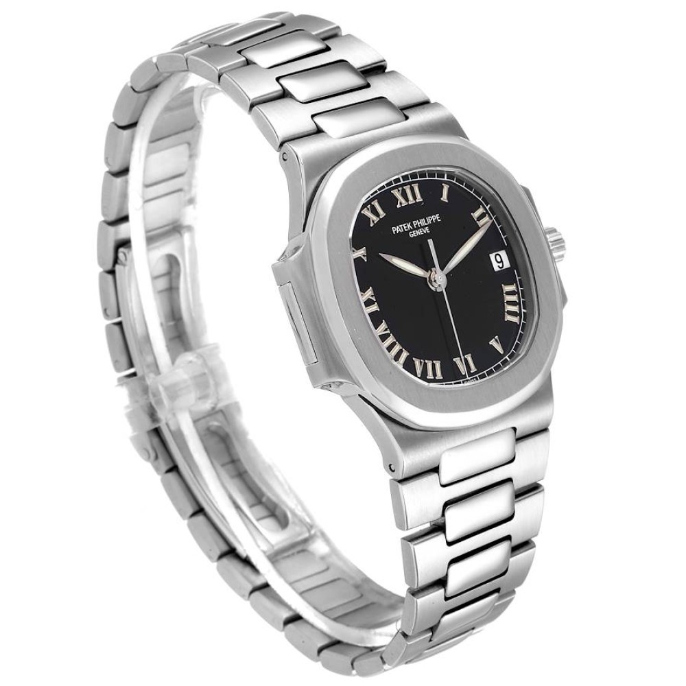 Patek Philippe Nautilus Black Dial Automatic Steel Mens Watch 3800 Patek Philippe Nautilus Black Dial Automatic Steel Mens Watch 3800