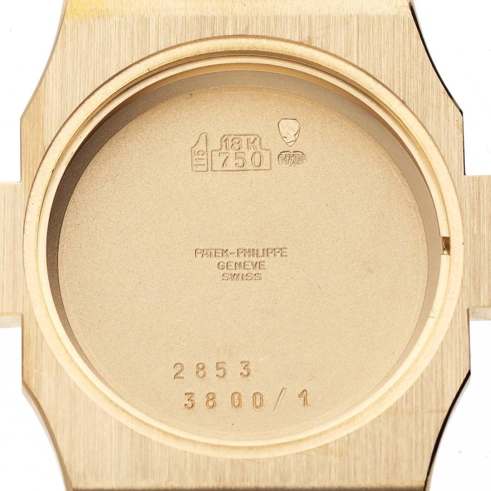 Patek Philippe Nautilus Yellow Gold White Dial Mens Watch 3800 Patek Philippe Nautilus Yellow Gold White Dial Mens Watch 3800
