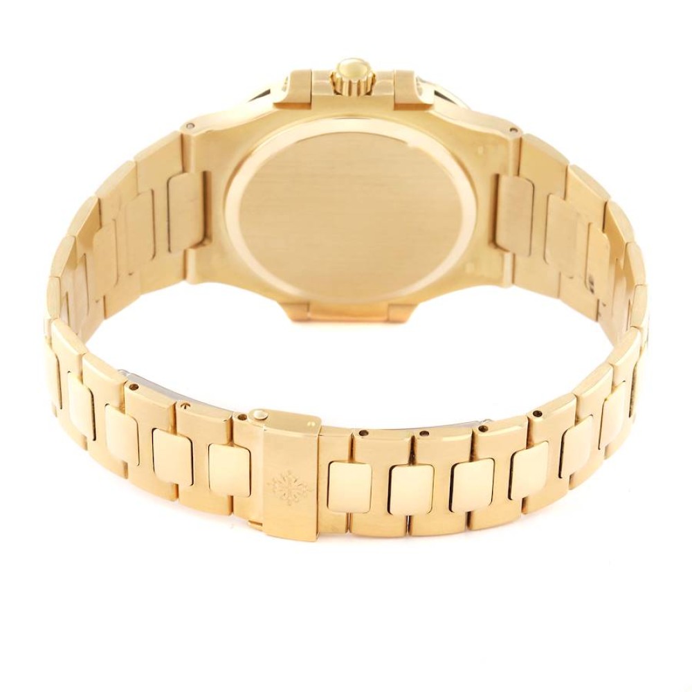 Patek Philippe Nautilus Yellow Gold White Dial Mens Watch 3800 Patek Philippe Nautilus Yellow Gold White Dial Mens Watch 3800