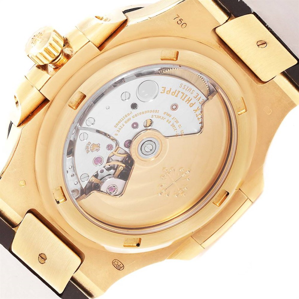 Patek Philippe Nautilus 18K Yellow Gold Brown Strap Mens Watch 5711 Patek Philippe Nautilus 18K Yellow Gold Brown Strap Mens Watch 5711