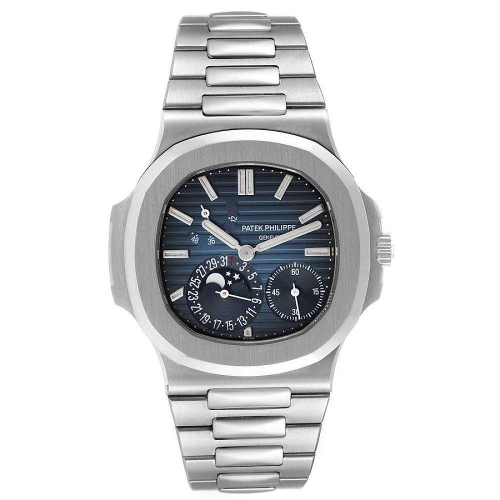 Patek Philippe Nautilus Blue Dial Moonphase Steel Mens Watch 5712 Patek Philippe Nautilus Blue Dial Moonphase Steel Mens Watch 5712