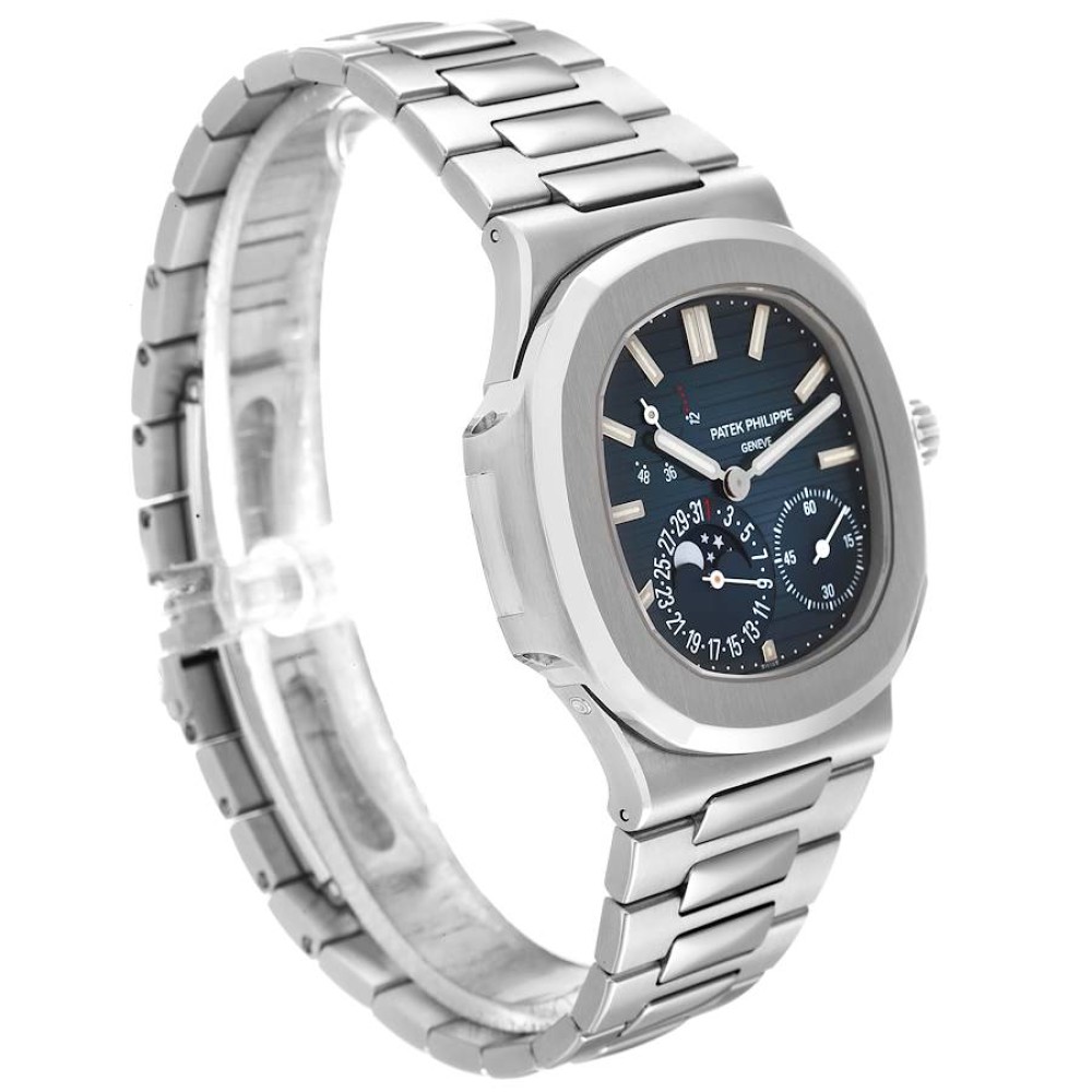 Patek Philippe Nautilus Blue Dial Moonphase Steel Mens Watch 5712 Patek Philippe Nautilus Blue Dial Moonphase Steel Mens Watch 5712