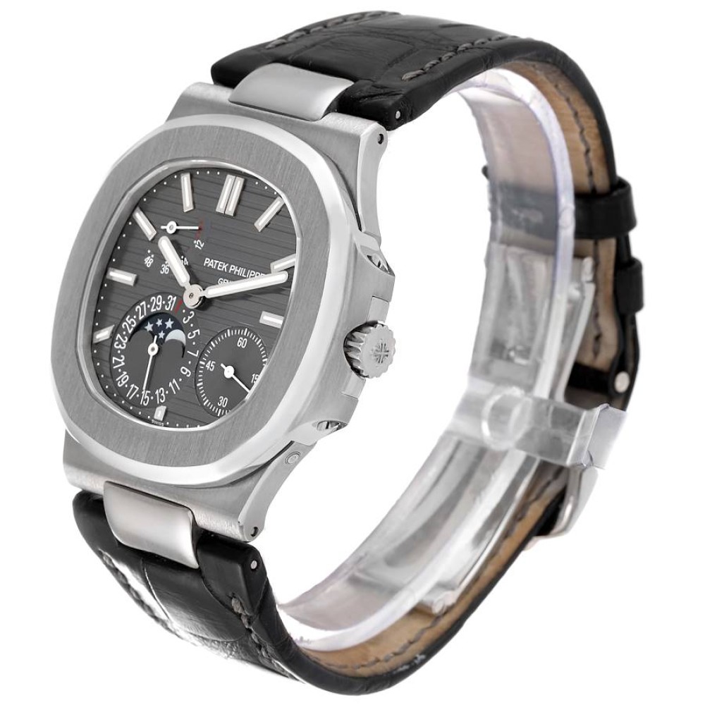 Patek Philippe Nautilus White Gold Moonphase Mens Watch 5712G Patek Philippe Nautilus White Gold Moonphase Mens Watch 5712G