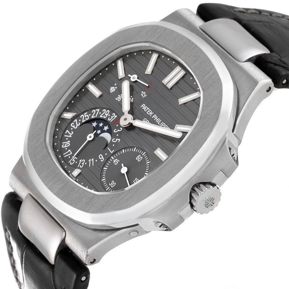 Patek Philippe Nautilus White Gold Moonphase Mens Watch 5712G Patek Philippe Nautilus White Gold Moonphase Mens Watch 5712G