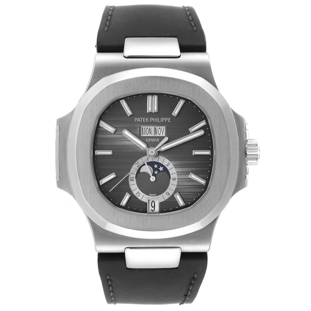 Patek Philippe Nautilus Annual Calendar Moonphase Steel Watch 5726 Patek Philippe Nautilus Annual Calendar Moonphase Steel Watch 5726
