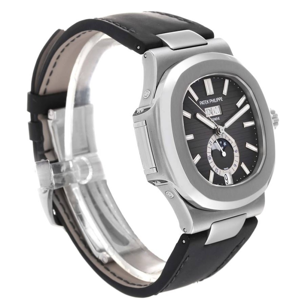 Patek Philippe Nautilus Annual Calendar Moonphase Steel Watch 5726 Patek Philippe Nautilus Annual Calendar Moonphase Steel Watch 5726
