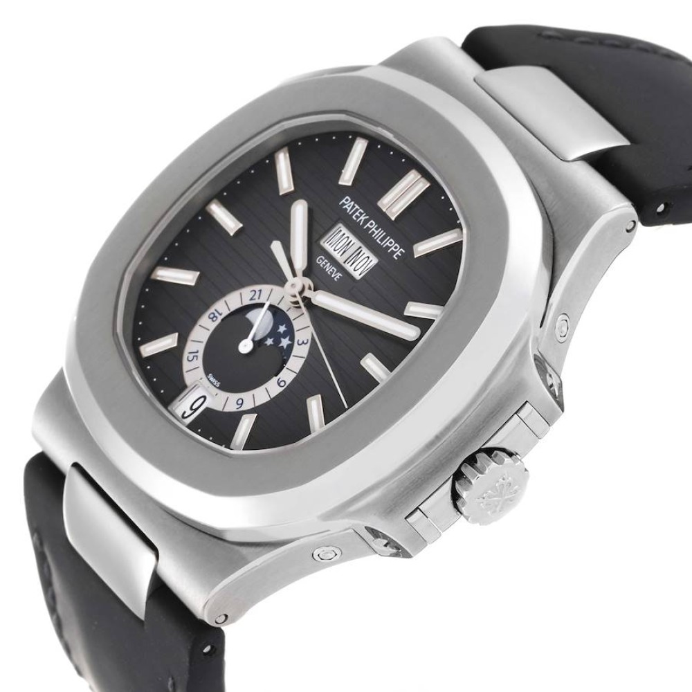 Patek Philippe Nautilus Annual Calendar Moonphase Steel Watch 5726 Patek Philippe Nautilus Annual Calendar Moonphase Steel Watch 5726