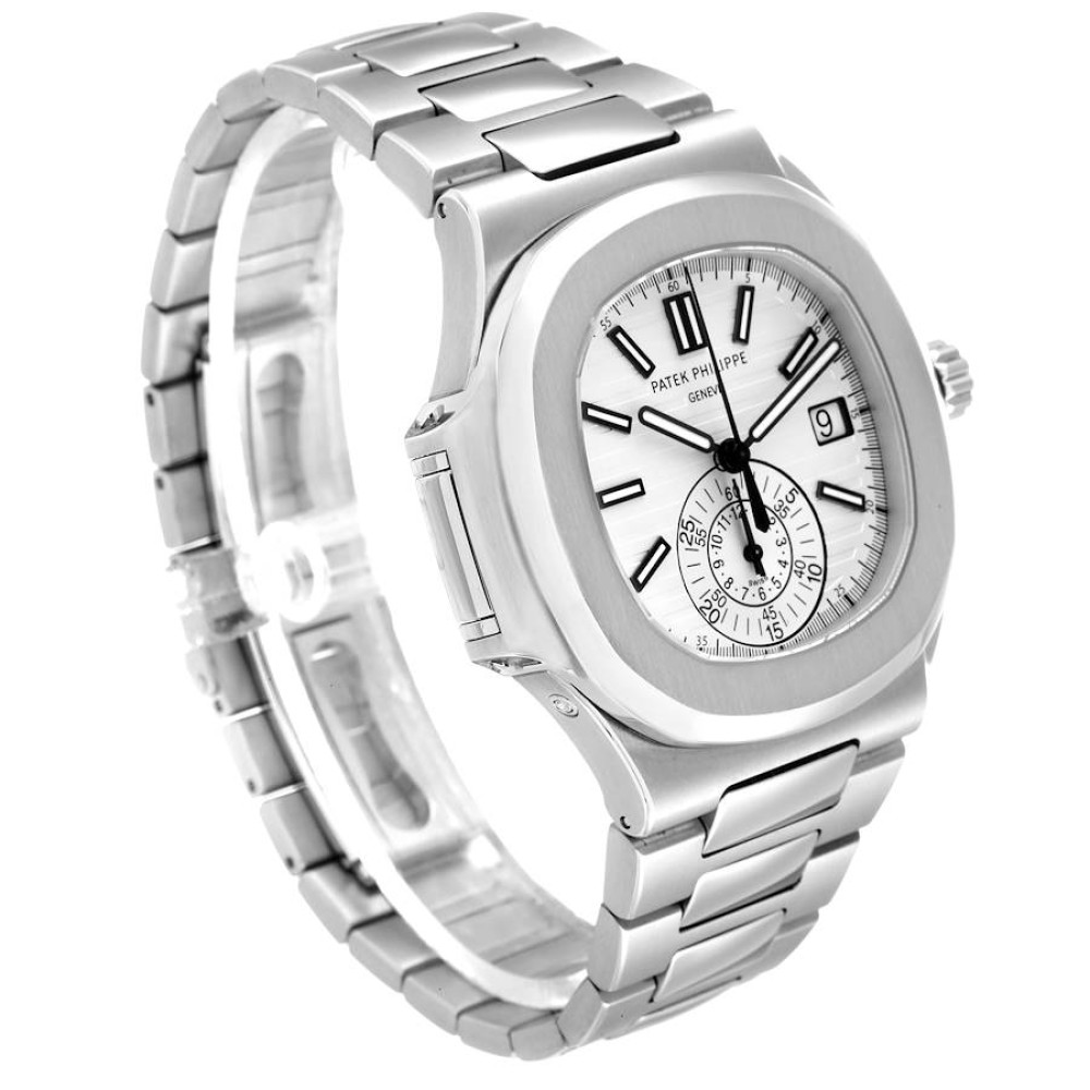 Patek Philippe Nautilus White Dial Steel Mens Watch 5980 Patek Philippe Nautilus White Dial Steel Mens Watch 5980