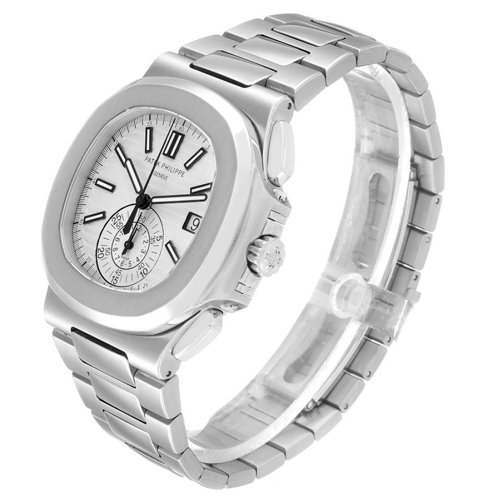 Patek Philippe Nautilus White Dial Steel Mens Watch 5980 Patek Philippe Nautilus White Dial Steel Mens Watch 5980