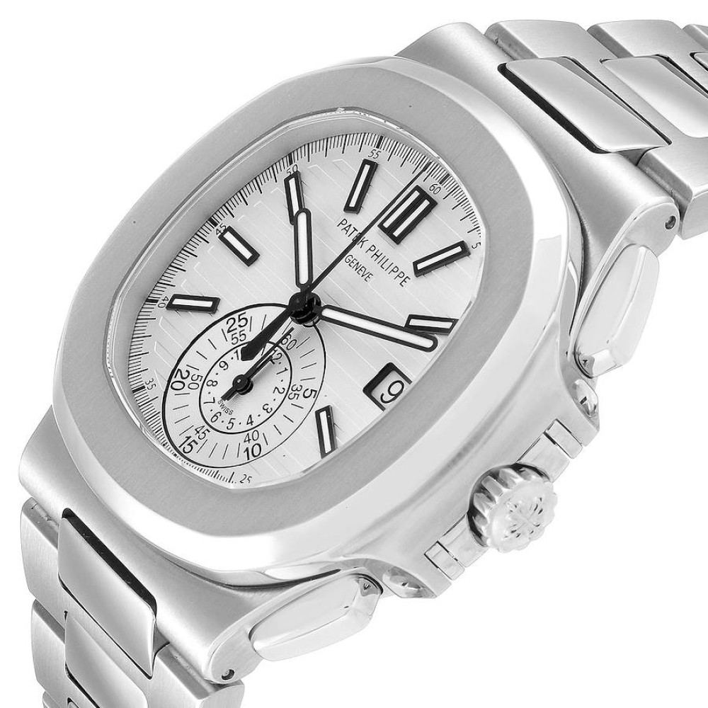 Patek Philippe Nautilus White Dial Steel Mens Watch 5980 Patek Philippe Nautilus White Dial Steel Mens Watch 5980
