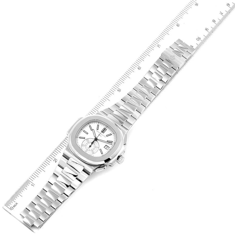Patek Philippe Nautilus White Dial Steel Mens Watch 5980 Patek Philippe Nautilus White Dial Steel Mens Watch 5980