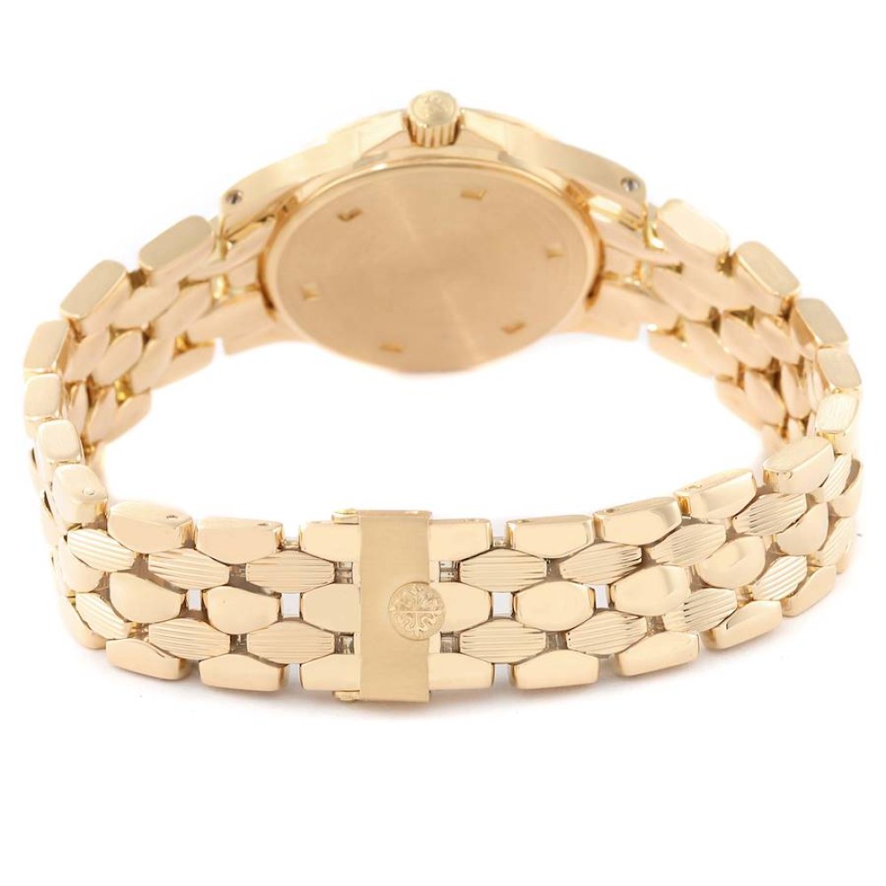 Patek Philippe Neptune Yellow Gold Black Dial Diamond Ladies Watch 4881 Patek Philippe Neptune Yellow Gold Black Dial Diamond Ladies Watch 4881