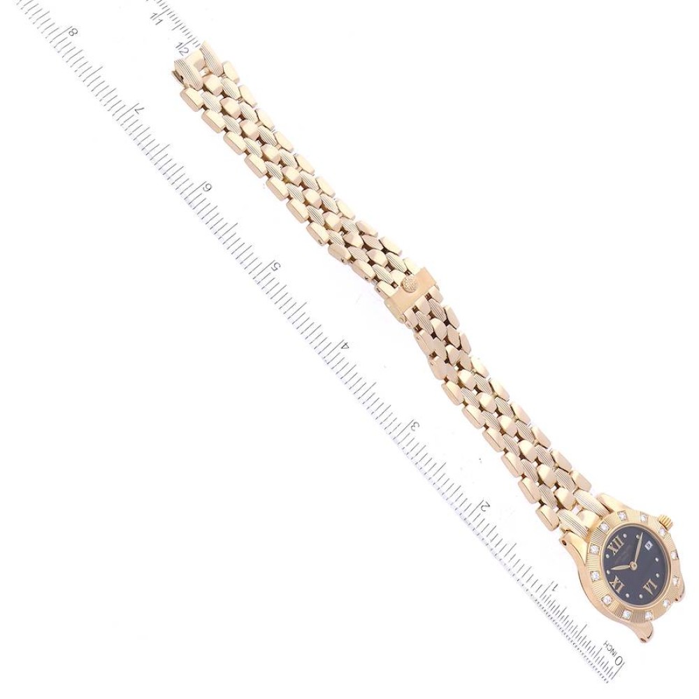 Patek Philippe Neptune Yellow Gold Black Dial Diamond Ladies Watch 4881 Patek Philippe Neptune Yellow Gold Black Dial Diamond Ladies Watch 4881