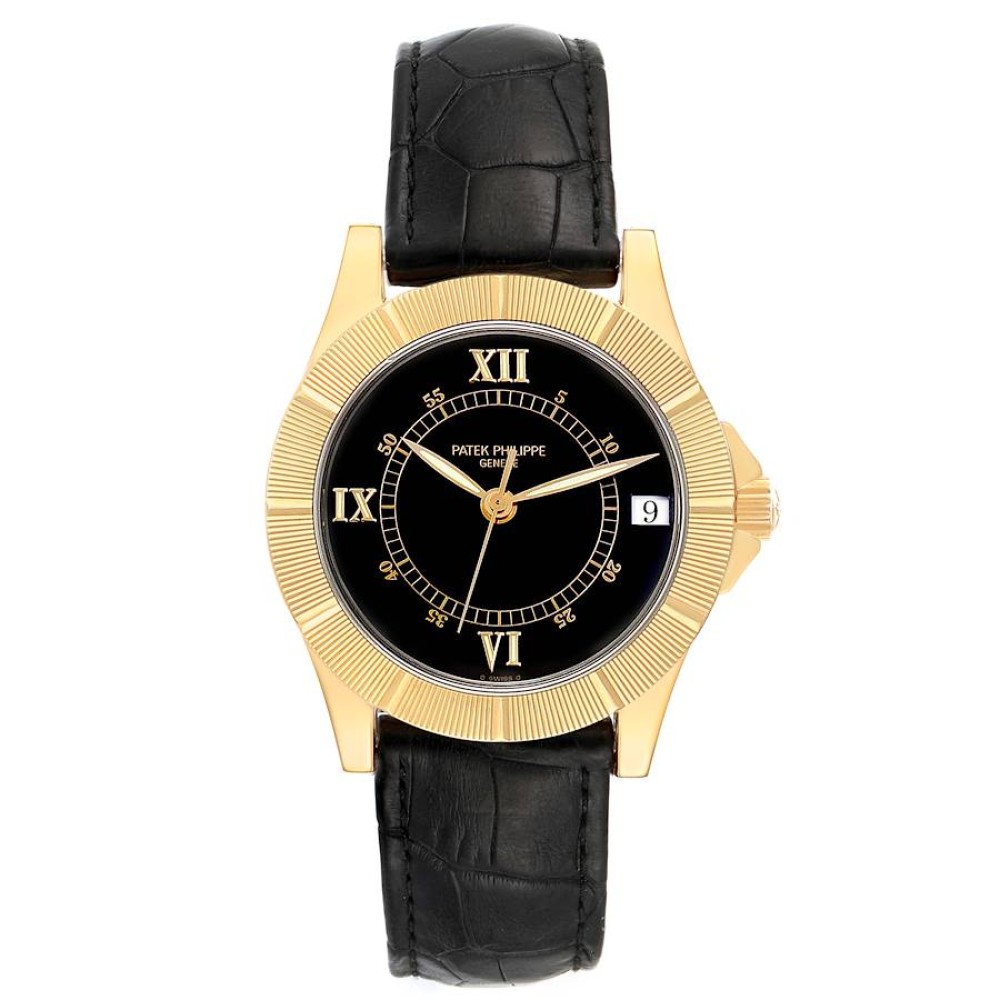 Patek Philippe Neptune Black Dial Yellow Gold Mens Watch 5081 Patek Philippe Neptune Black Dial Yellow Gold Mens Watch 5081
