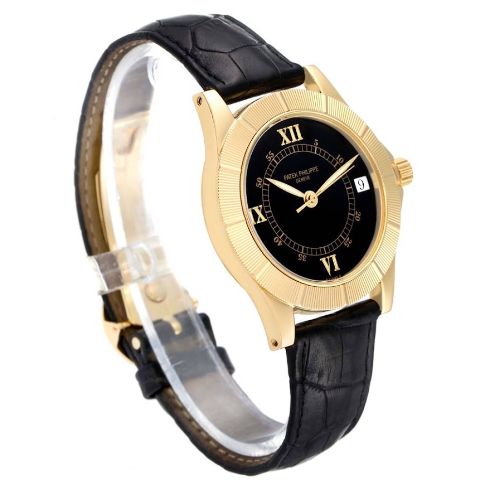 Patek Philippe Neptune Black Dial Yellow Gold Mens Watch 5081 Patek Philippe Neptune Black Dial Yellow Gold Mens Watch 5081