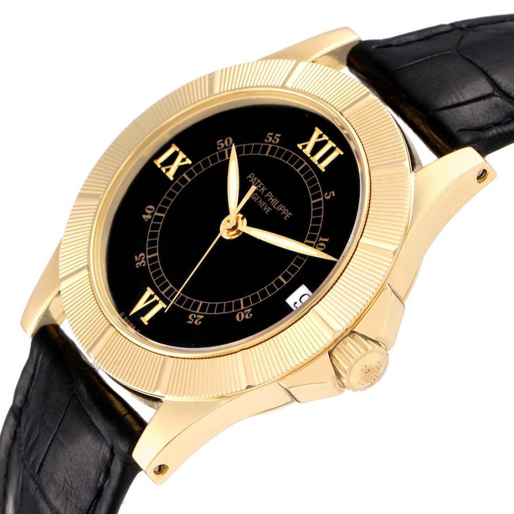Patek Philippe Neptune Black Dial Yellow Gold Mens Watch 5081 Patek Philippe Neptune Black Dial Yellow Gold Mens Watch 5081