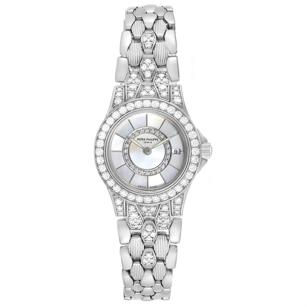 Patek Philippe Neptune White Gold Diamond Ladies Watch 4881 Patek Philippe Neptune White Gold Diamond Ladies Watch 4881