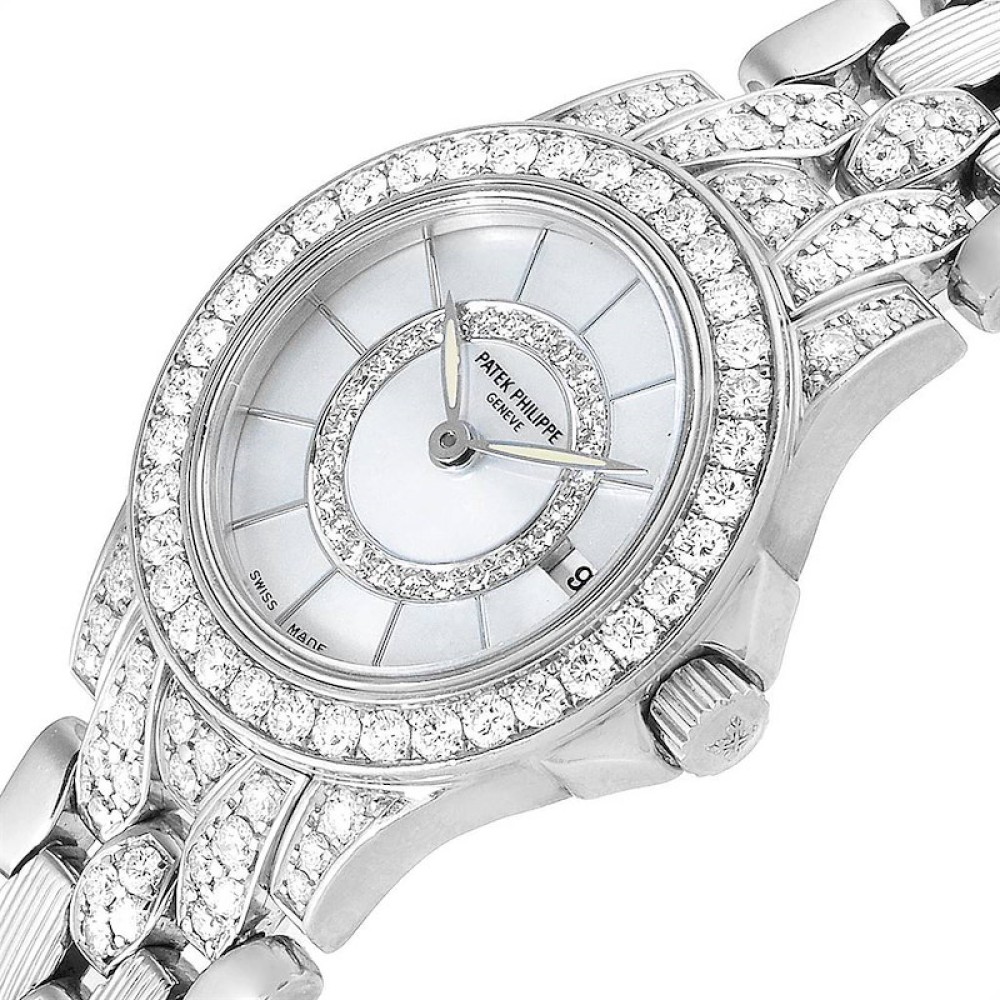 Patek Philippe Neptune White Gold Diamond Ladies Watch 4881 Patek Philippe Neptune White Gold Diamond Ladies Watch 4881