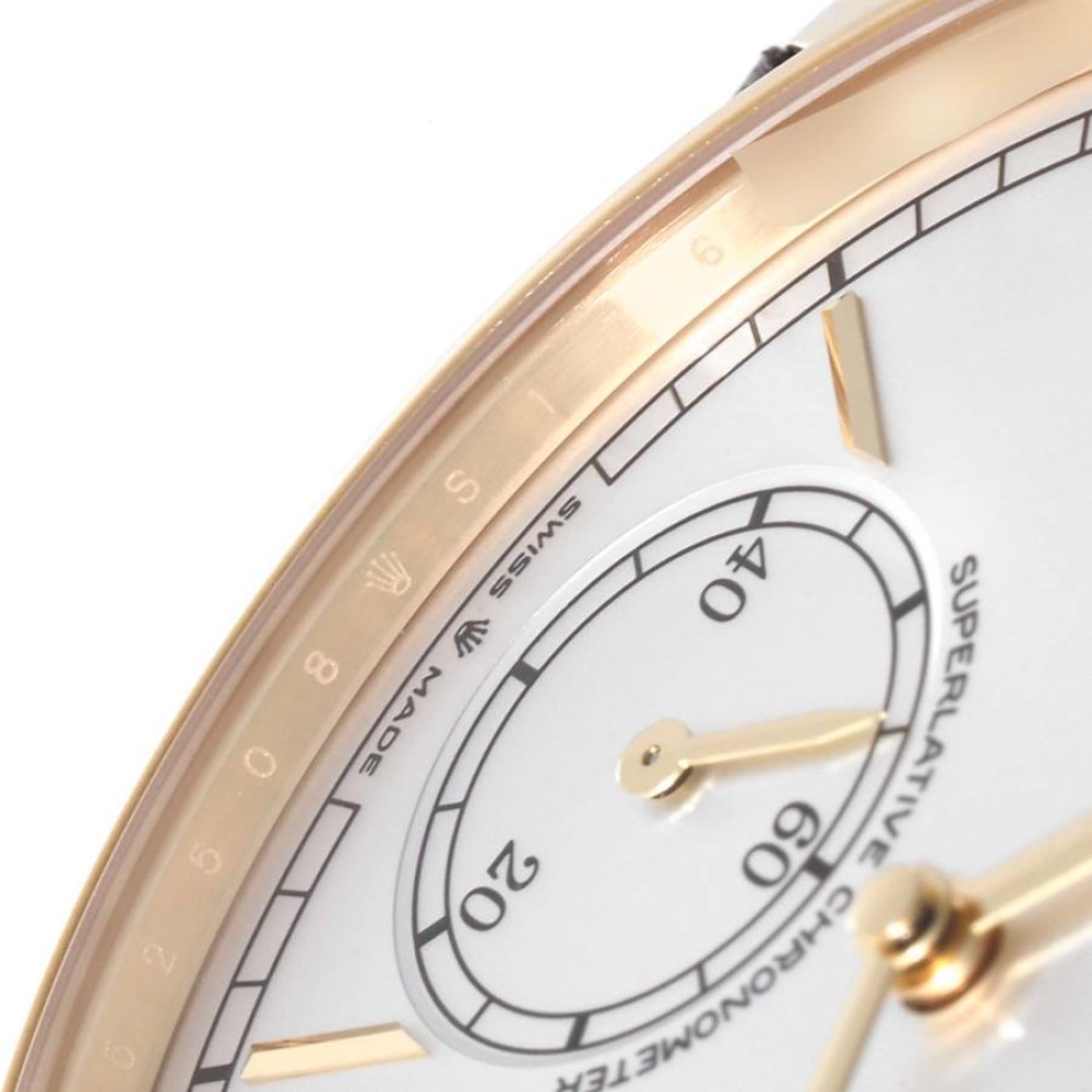 Rolex 1908 Yellow Gold Intense White Dial Brown Strap Mens Watch 52508 Rolex 1908 Yellow Gold Intense White Dial Brown Strap Mens Watch 52508
