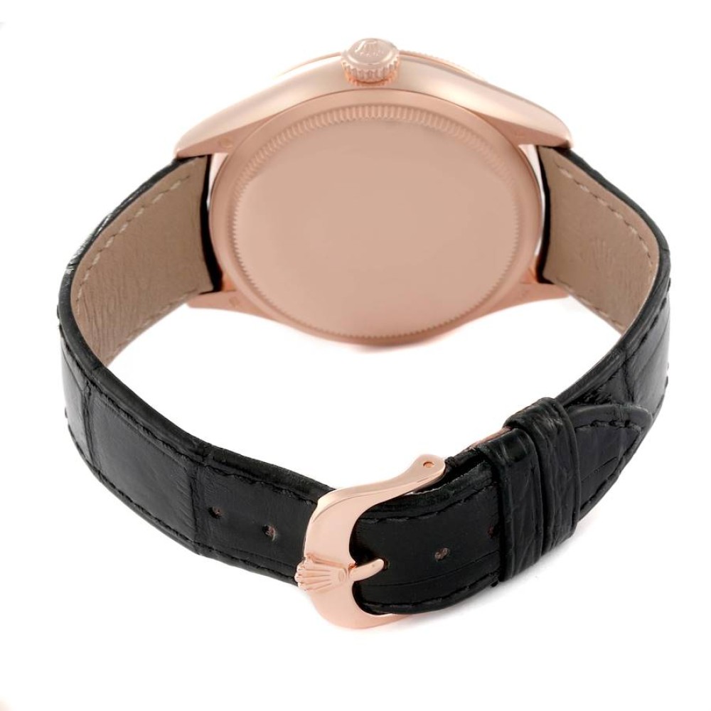 Rolex Cellini Date Black Dial Rose Gold Automatic Mens Watch 50515 Rolex Cellini Date Black Dial Rose Gold Automatic Mens Watch 50515