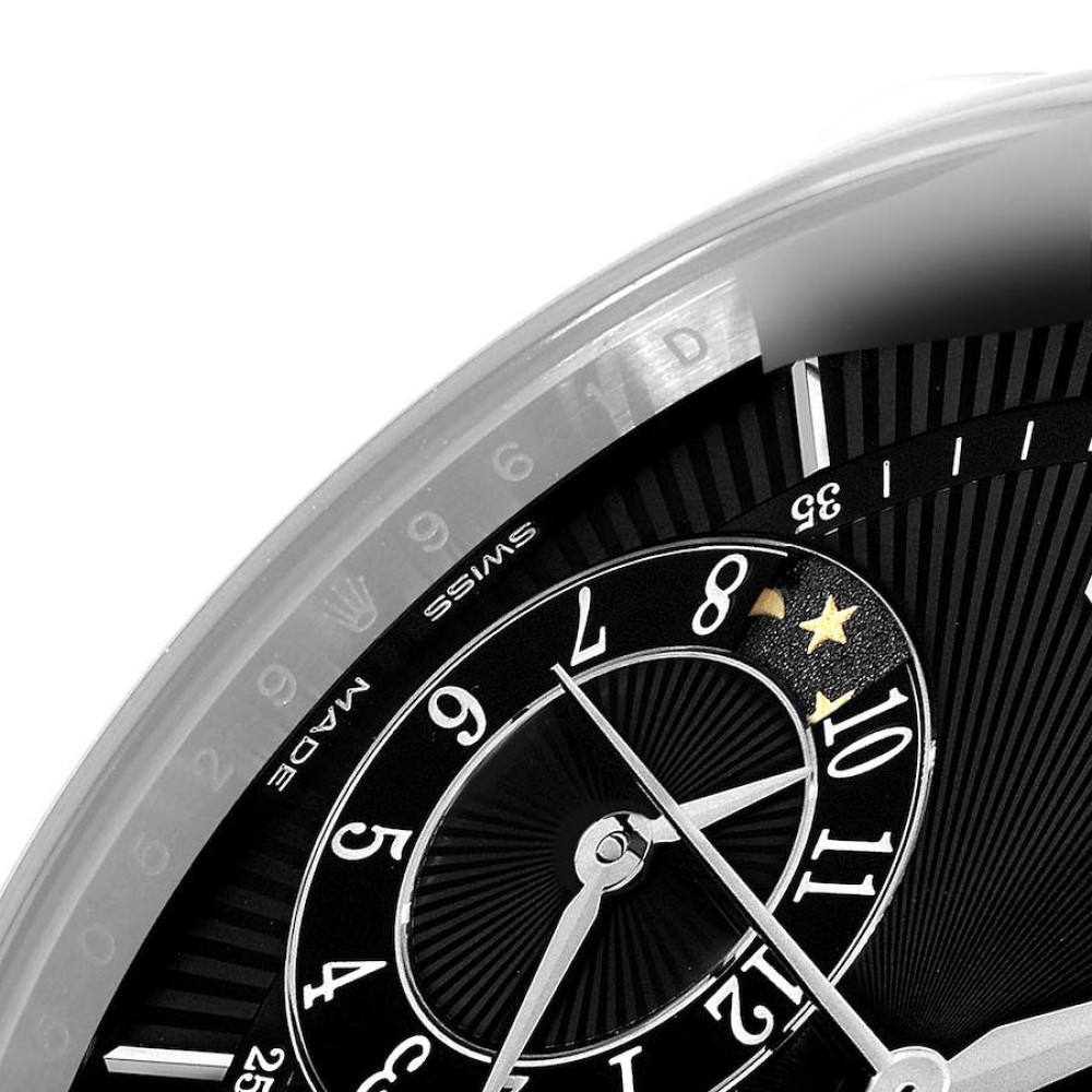 Rolex Cellini Dual Time White Gold Black Dial Automatic Mens Watch 50529 Rolex Cellini Dual Time White Gold Black Dial Automatic Mens Watch 50529