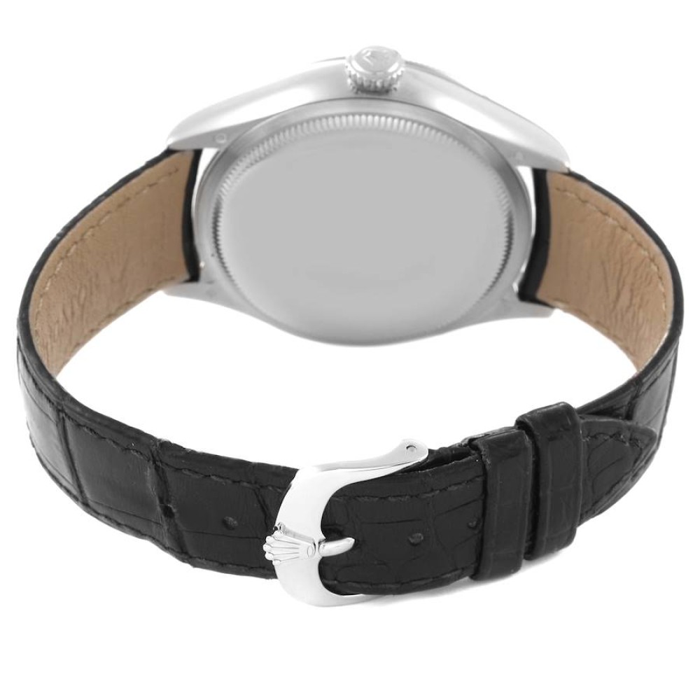 Rolex Cellini Dual Time White Gold Black Dial Automatic Mens Watch 50529 Rolex Cellini Dual Time White Gold Black Dial Automatic Mens Watch 50529