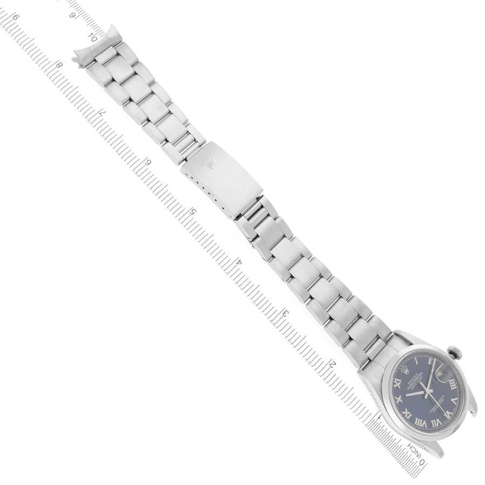 Rolex Datejust Blue Dial Smooth Bezel Steel Mens Watch 16200 Rolex Datejust Blue Dial Smooth Bezel Steel Mens Watch 16200