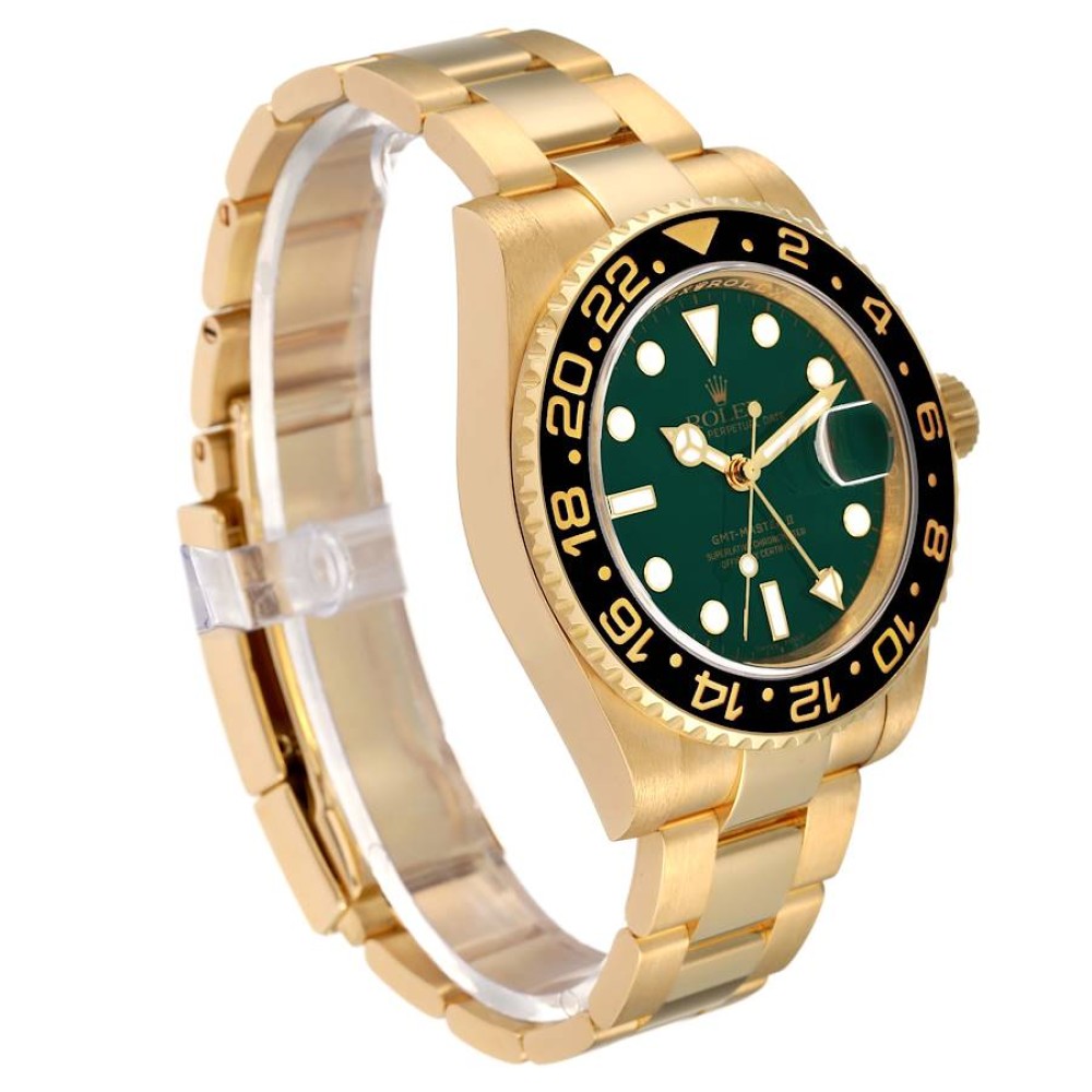 Rolex GMT Master II Yellow Gold Green Dial Mens Watch 116718 Rolex GMT Master II Yellow Gold Green Dial Mens Watch 116718