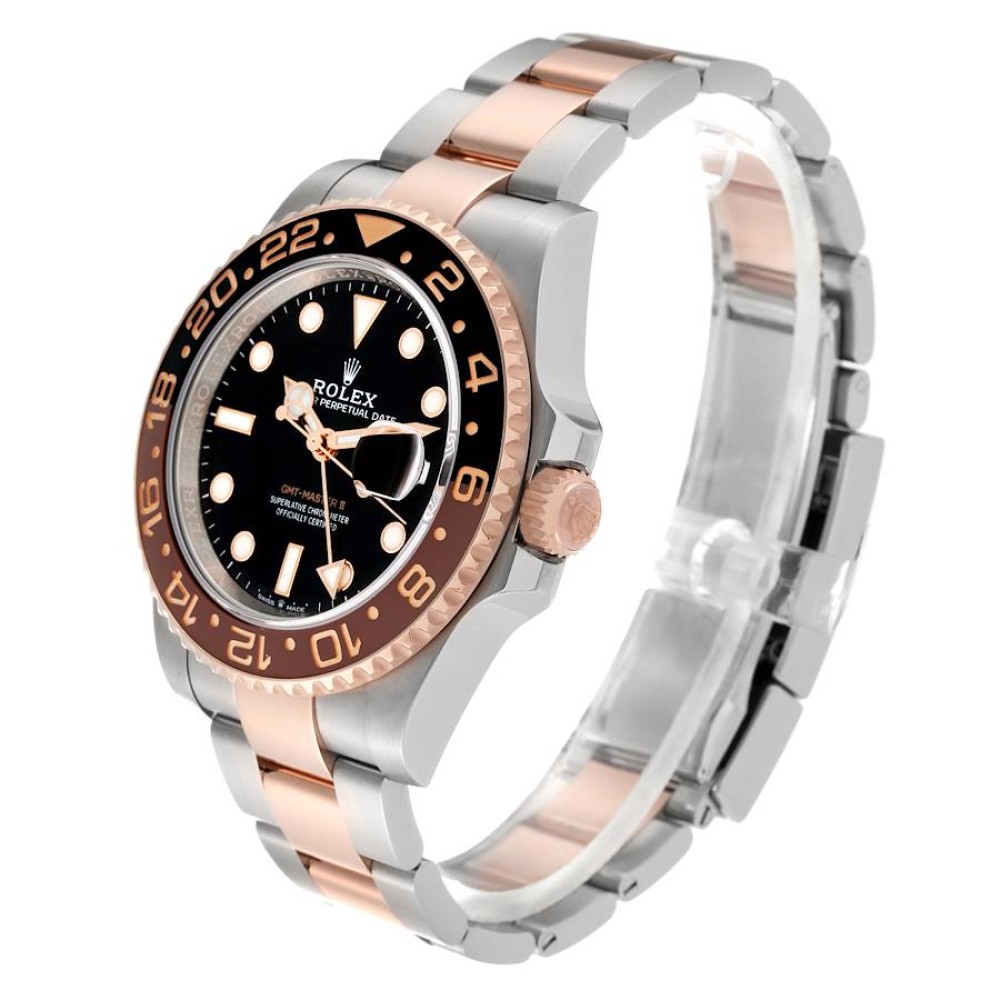 Rolex GMT Master II Root Beer Steel Rose Gold Mens Watch 126711 Rolex GMT Master II Root Beer Steel Rose Gold Mens Watch 126711
