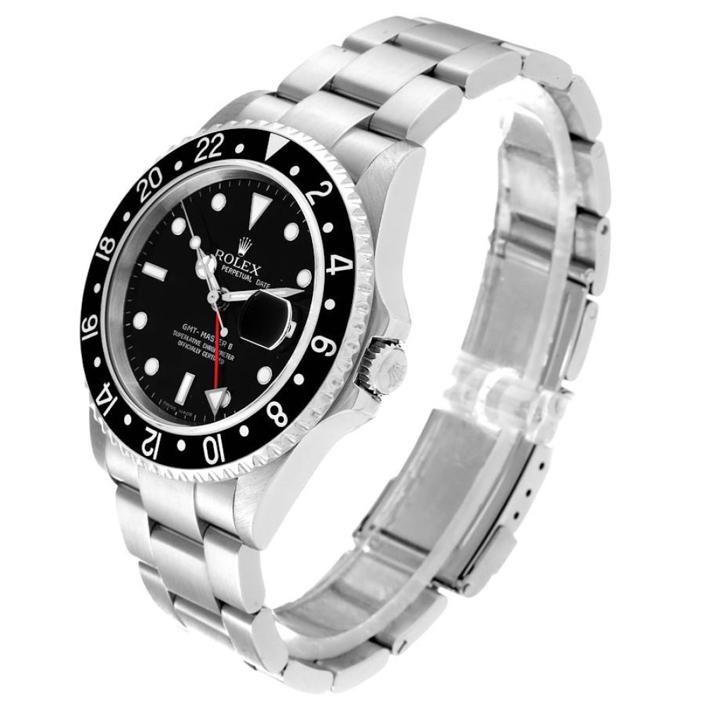 Rolex GMT Master II Black Bezel Dial Steel Mens Watch 16710 Rolex GMT Master II Black Bezel Dial Steel Mens Watch 16710