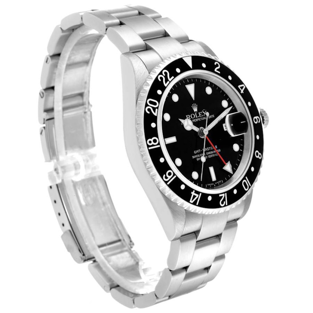 Rolex GMT Master II Black Bezel Dial Steel Mens Watch 16710 Rolex GMT Master II Black Bezel Dial Steel Mens Watch 16710